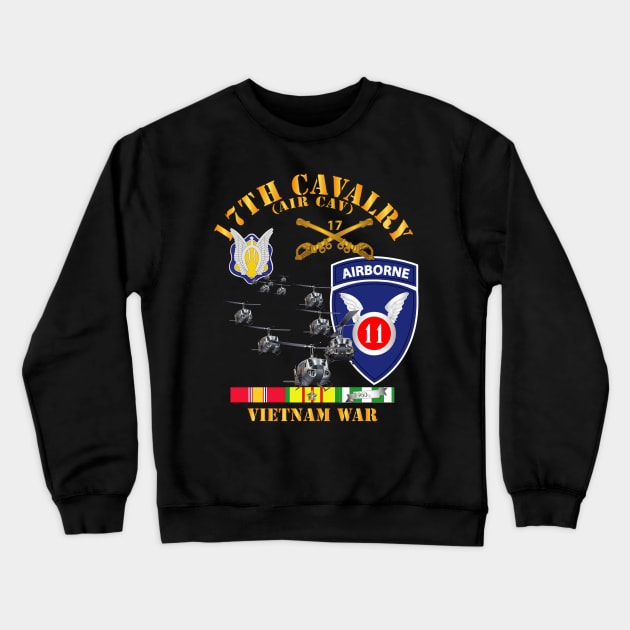 17th Cavalry (Air CAv) - 11th Airborne Division w SVC Crewneck Sweatshirt by twix123844